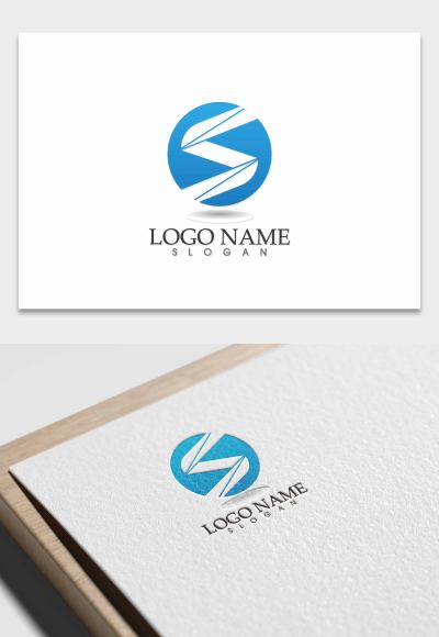 蓝色简约通用字母Z logo